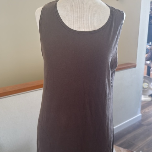 Bryn Walker taupe color Sleeveless Sheath Maxi Dress size XS with pockets - Picture 2 of 8